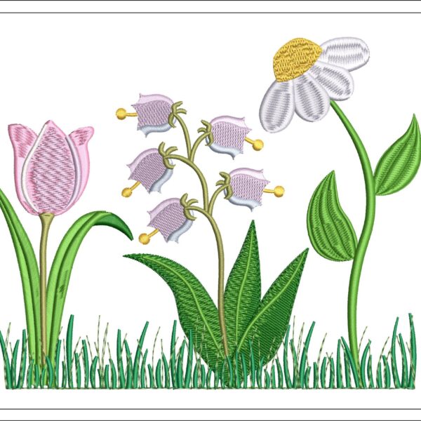 Flowers embroidery design