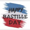 Happy Bastille Day embroidery design