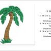 Palm tree embroidery design