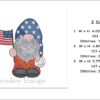 Patriotic gnome embroidery design