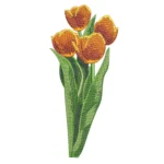 Tulips Embroidery Design - Spring Flowers Embroidery