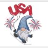 USA Gnome embroidery design