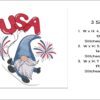 USA Gnome embroidery design