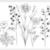 Wildflowers embroidery design