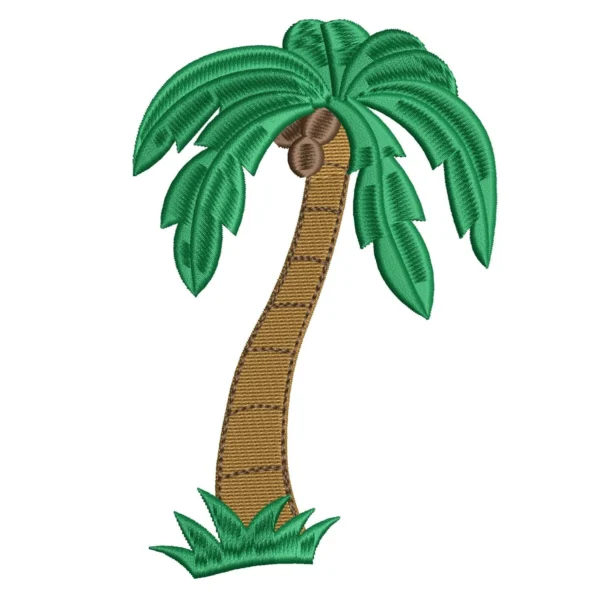 palm tree embroidery design 2 - simple palm design