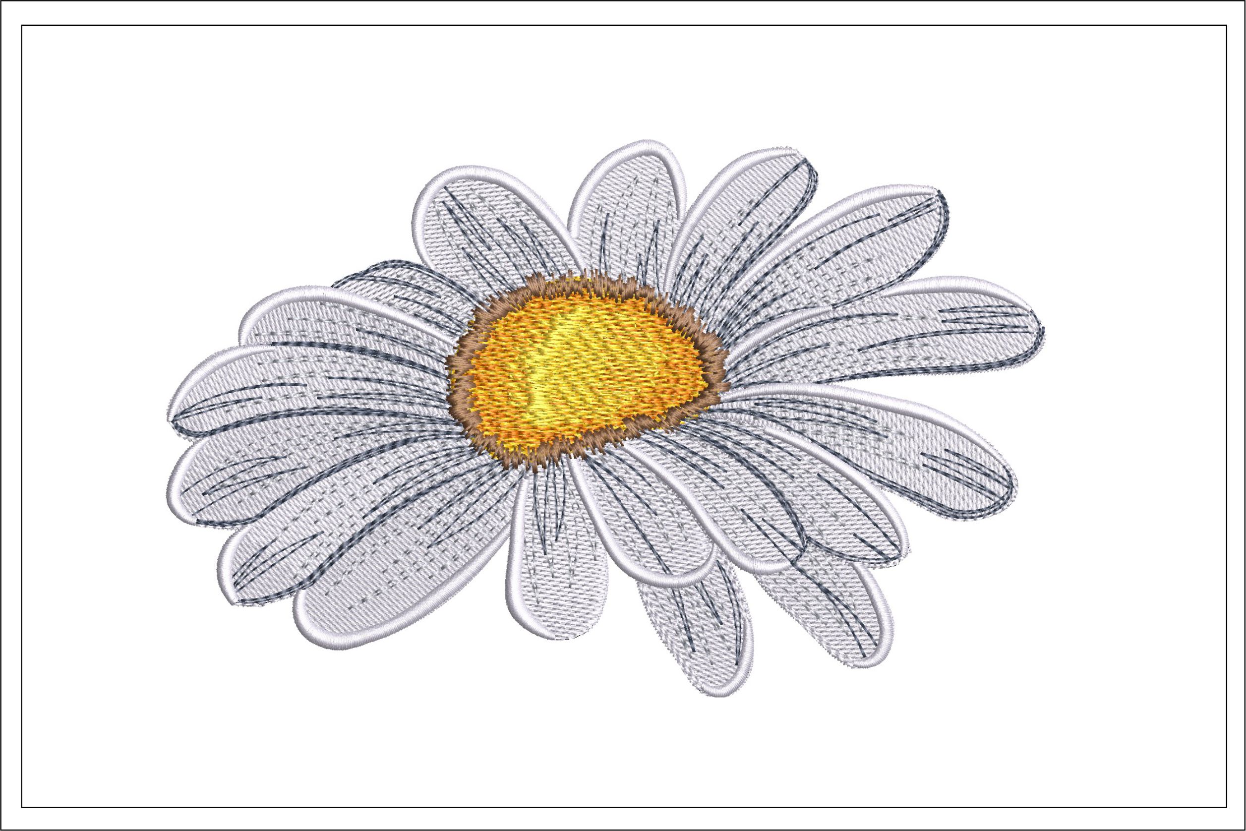 Daisy embroidery design