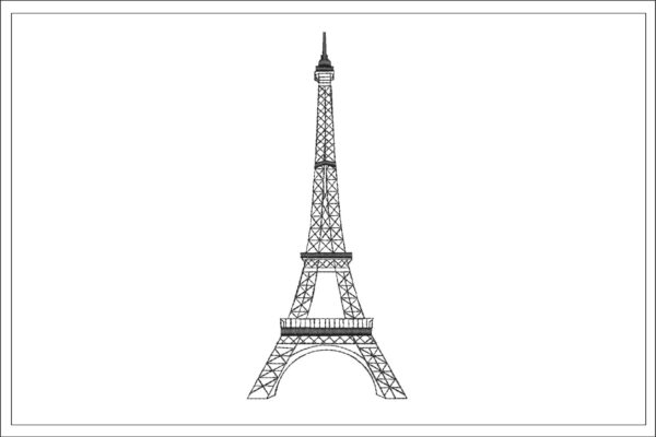 Eiffel Tower embroidery design