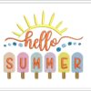 Hello Summer embroidery design