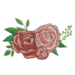 Peonies Embroidery Design 2 - Machine Embroidery