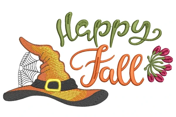 Happy Fall embroidery design 1 - Autumn embroidery pattern - machine embroidery design