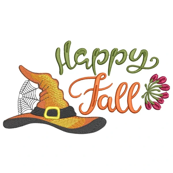 Happy Fall embroidery design 1 - Autumn embroidery pattern - machine embroidery design