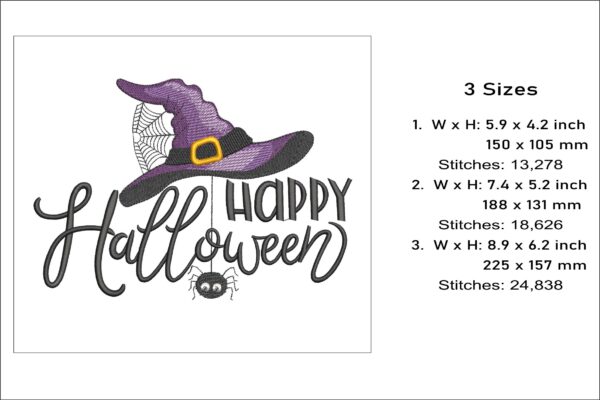 Happy Halloween embroidery design