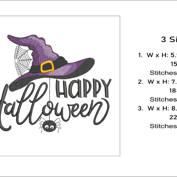 Happy Halloween embroidery design