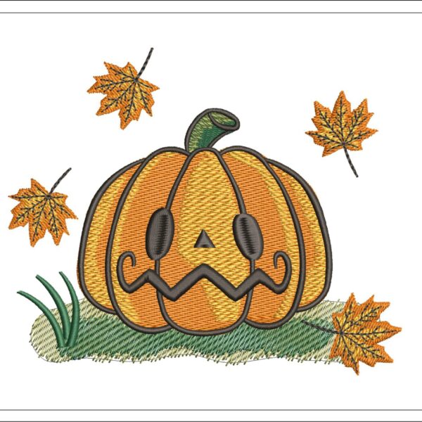 Pumpkin embroidery design