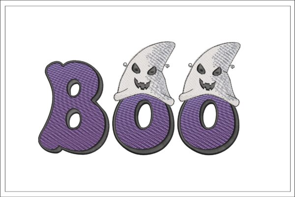 Boo embroidery design