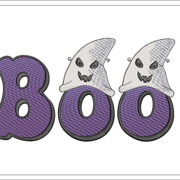 Boo embroidery design