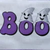 Boo embroidery design - ghost embroidery design - Halloween embroidery pattern 1