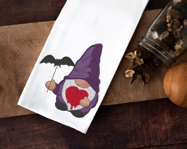 Halloween gnome embroidery design