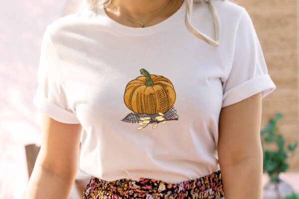 Pumpkin embroidery design