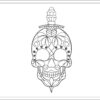 Skull Sketch embroidery design