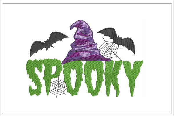 Spooky embroidery design