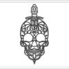 FSL Skull embroidery design