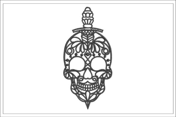 FSL Skull embroidery design