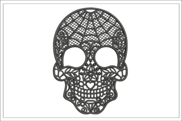 FSL Skull embroidery design