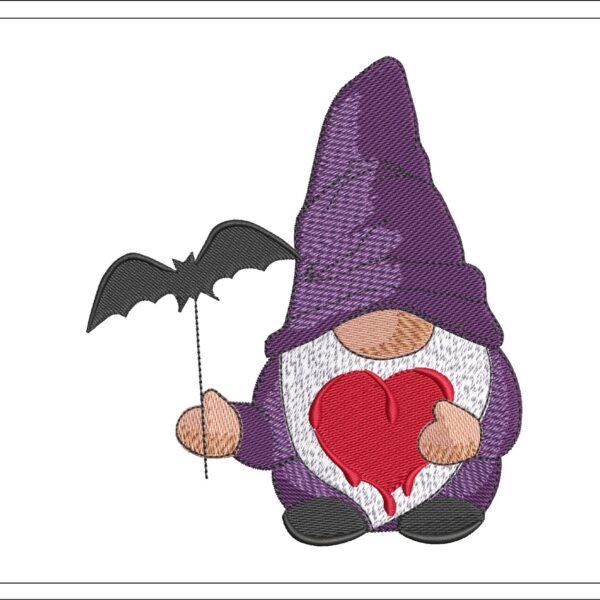 Halloween gnome embroidery design