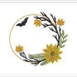 Autumn Embroidery Design | Simple And Beautiful Wreath
