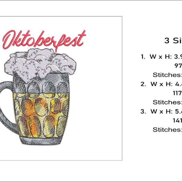 Oktoberfest embroidery design