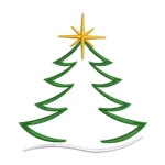 Christmas Tree Embroidery Design 5 - Elegant And Beautiful