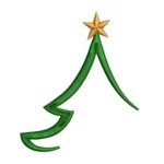 Christmas Tree Embroidery Design 6 - Instant Download