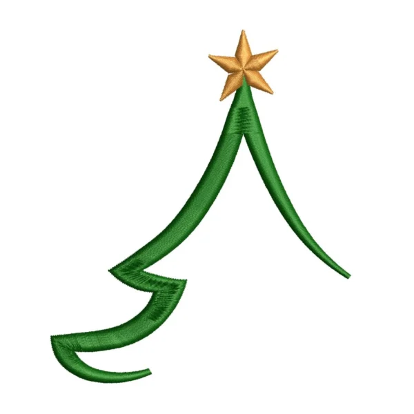 Christmas tree embroidery design 6 - simple embroidery design - machine embroidery pattern