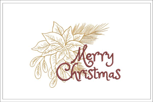 Merry Christmas embroidery design