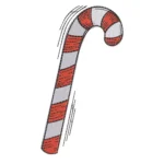 Christmas Candy Embroidery Design - Candy Cane Embroidery