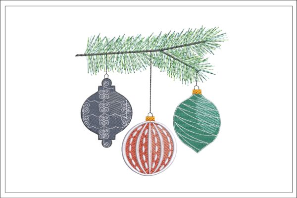 Christmas Tree Branch embroidery file