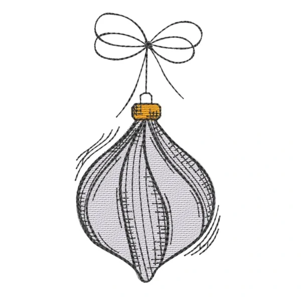 Christmas ball embroidery design 1 - Christmas embroidery pattern