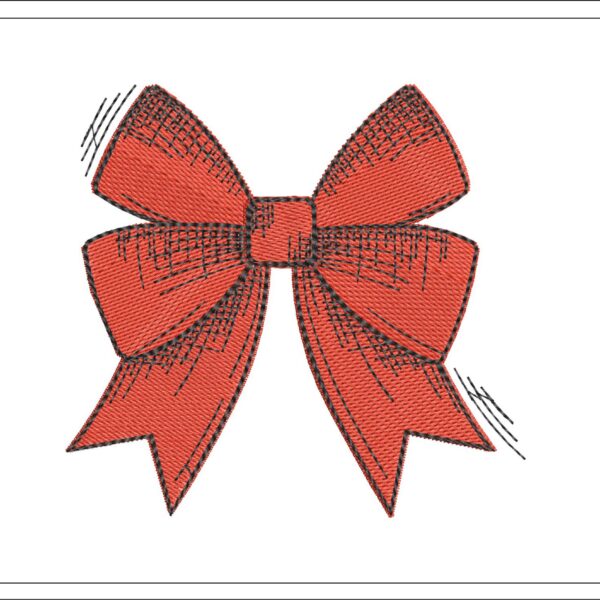 Christmas Bow embroidery design