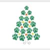 Dog Paw Christmas Tree embroidery design