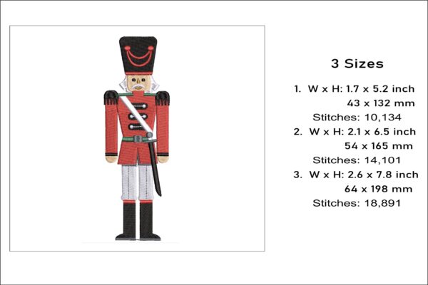 Nutcracker embroidery design