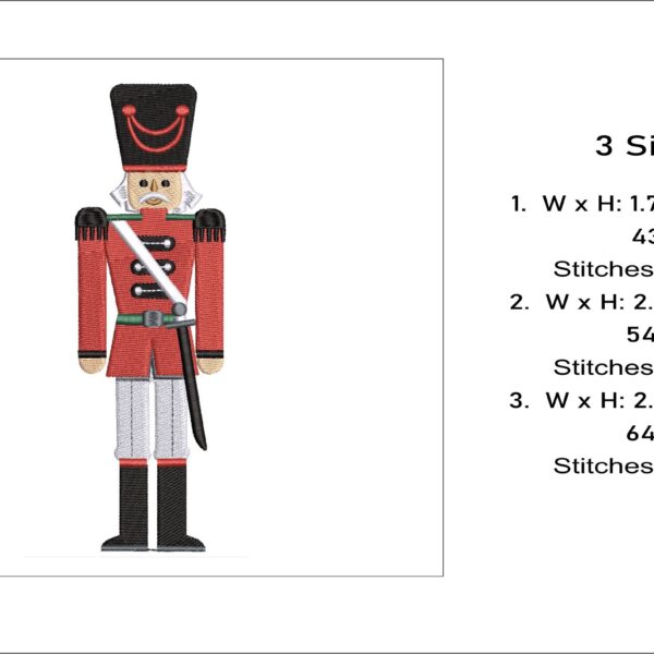 Nutcracker embroidery design