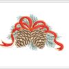 Pine branch embroidery design