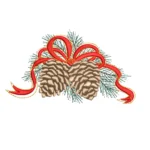 Pine Branch Embroidery Design 8 - Machine Embroidery