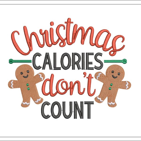 Christmas Calories embroidery design