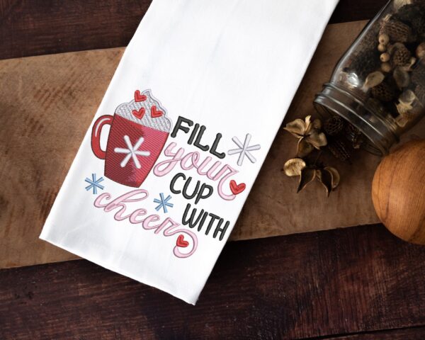 Fill Your Cup With Cheer embroidery design