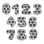 Football Print Numbers Embroidery Design