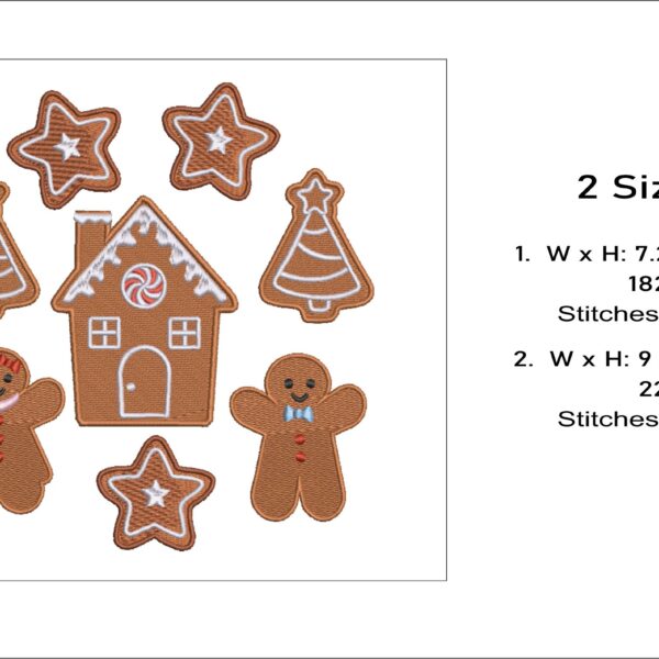 Gingerbread Cookie bundle embroidery design