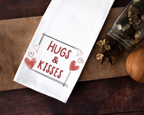 Hugs and kisses embroidery design