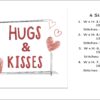 Hugs and kisses embroidery design